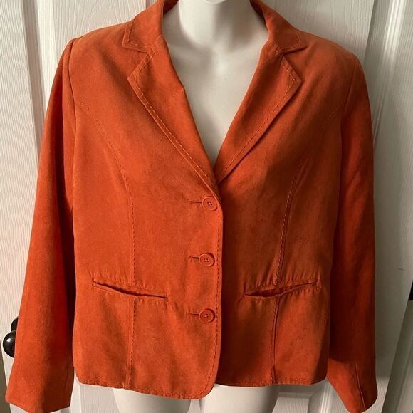 Studio Works faux suede blazer / jacket 🧡 - Picture 3 of 7